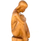 Grande Sculpture Jeune Femme 64 cm, bois massif, de Michel Bonnand